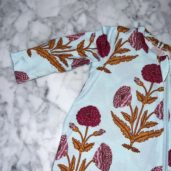 NWT PINK CHICKEN BAMBOO PINK DANDELION ROMPER - Picture 8 of 11